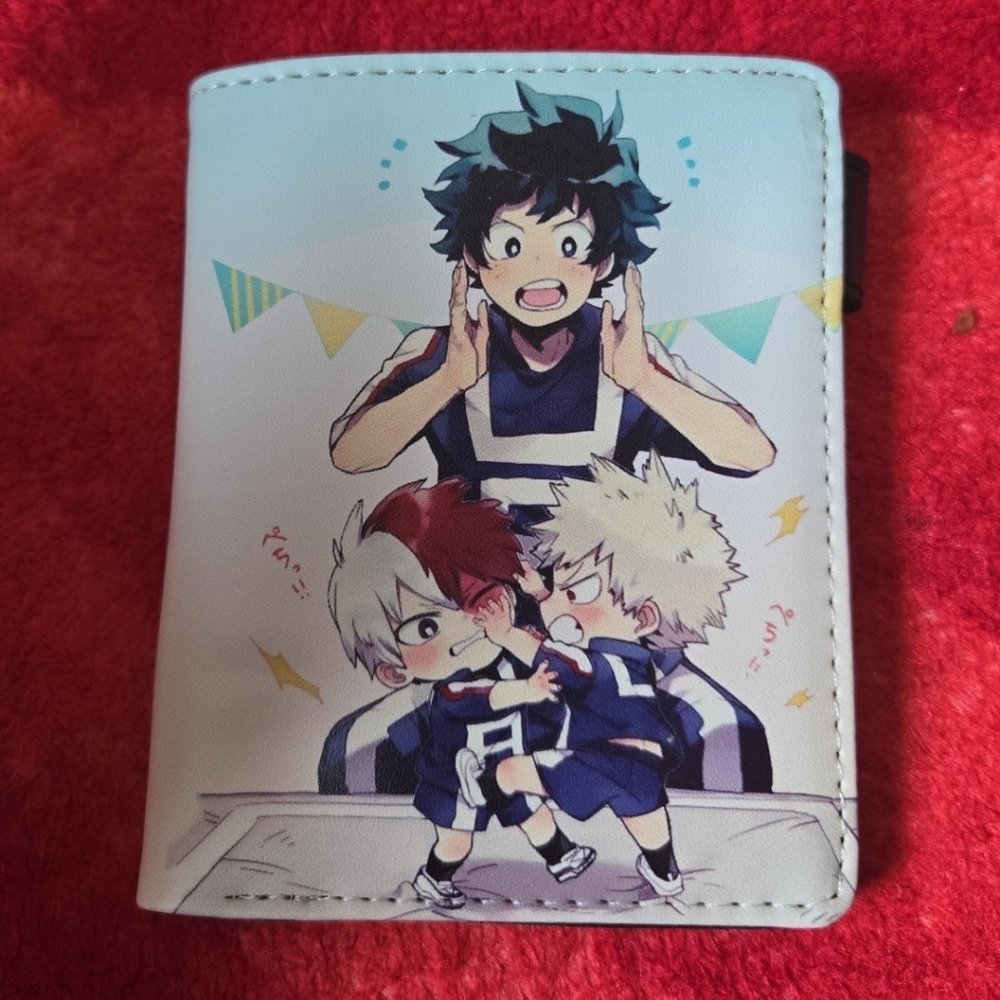 New My hero academia anime manga leather wallet